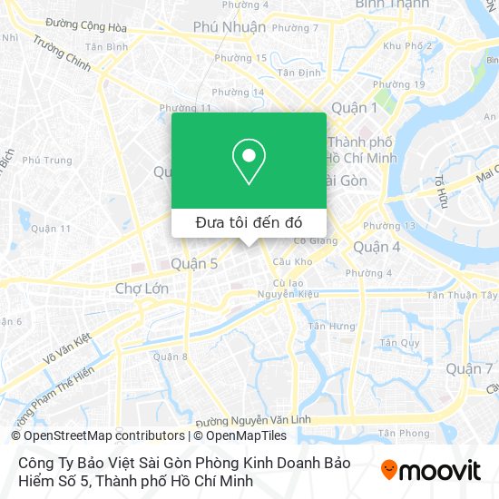 Bản đồ Công Ty Bảo Việt Sài Gòn Phòng Kinh Doanh Bảo Hiểm Số 5