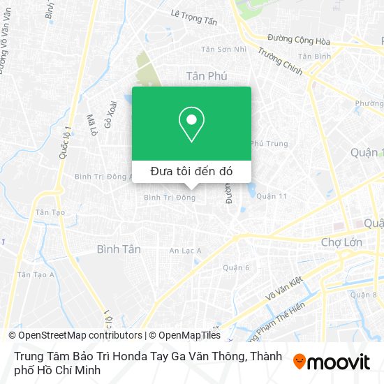 Bản đồ Trung Tâm Bảo Trì Honda Tay Ga Văn Thông