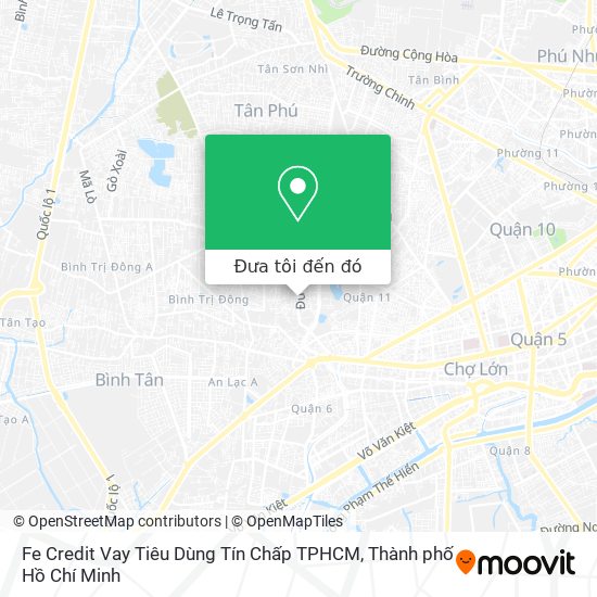 Bản đồ Fe Credit Vay Tiêu Dùng Tín Chấp TPHCM