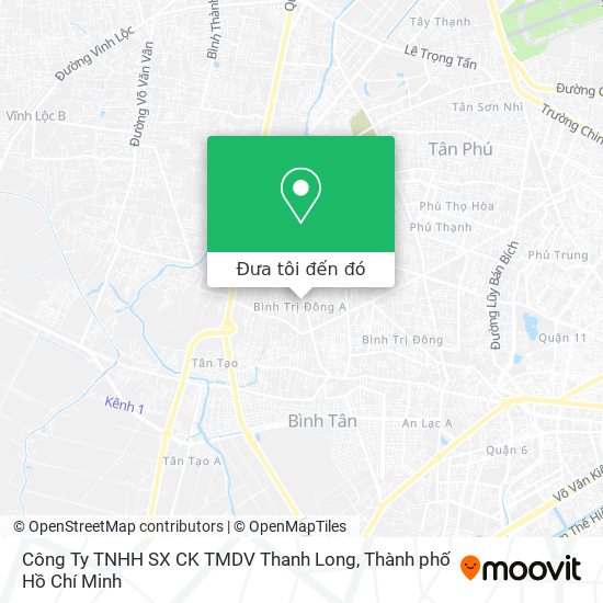 Bản đồ Công Ty TNHH SX CK TMDV Thanh Long