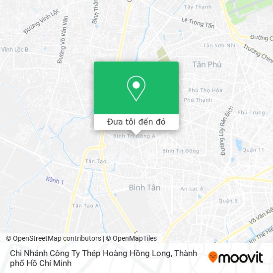Bản đồ Chi Nhánh Công Ty Thép Hoàng Hồng Long