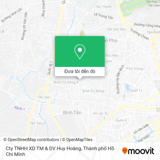 Bản đồ Cty TNHH XD TM & DV Huy Hoàng