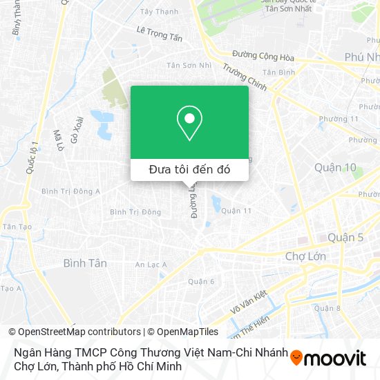 Bản đồ Ngân Hàng TMCP Công Thương Việt Nam-Chi Nhánh Chợ Lớn