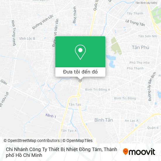 Bản đồ Chi Nhánh Công Ty Thiết Bị Nhiệt Đồng Tâm