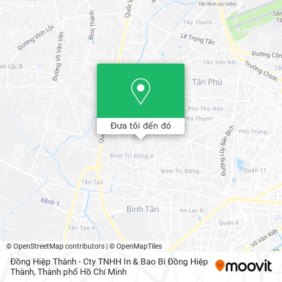 Bản đồ Đồng Hiệp Thành - Cty TNHH In & Bao Bì Đồng Hiệp Thành