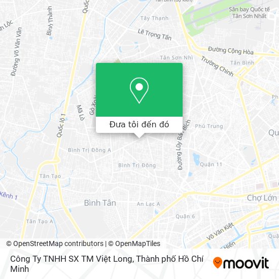 Bản đồ Công Ty TNHH SX TM Việt Long