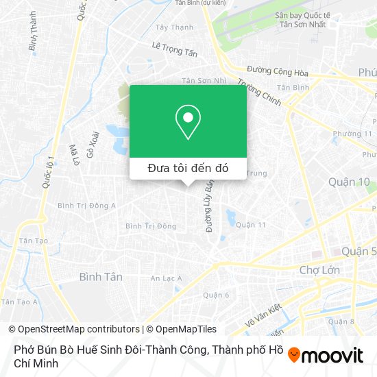 Bản đồ Phở Bún Bò Huế Sinh Đôi-Thành Công