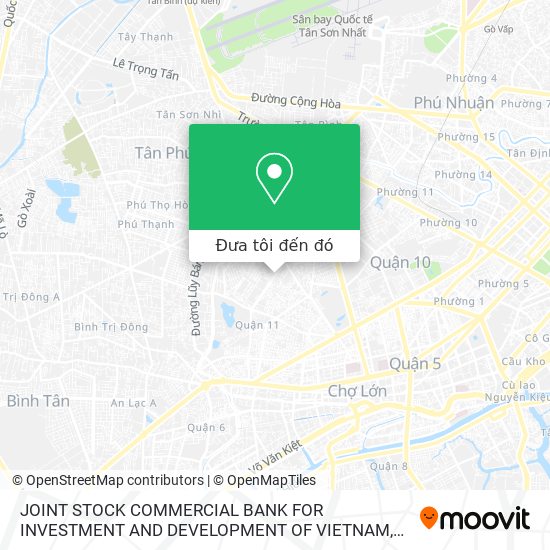 Bản đồ JOINT STOCK COMMERCIAL BANK FOR INVESTMENT AND DEVELOPMENT OF VIETNAM