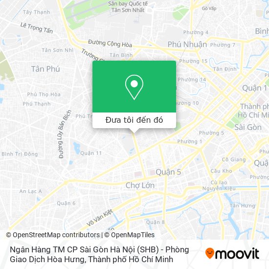 Bản đồ Ngân Hàng TM CP Sài Gòn Hà Nội (SHB) - Phòng Giao Dịch Hòa Hưng