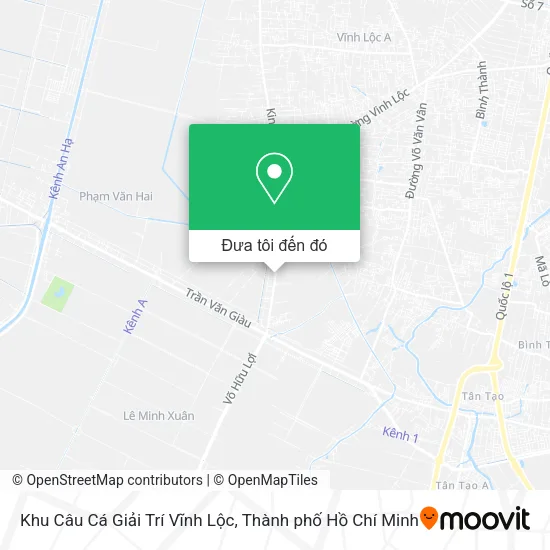 Bản đồ Khu Câu Cá Giải Trí Vĩnh Lộc