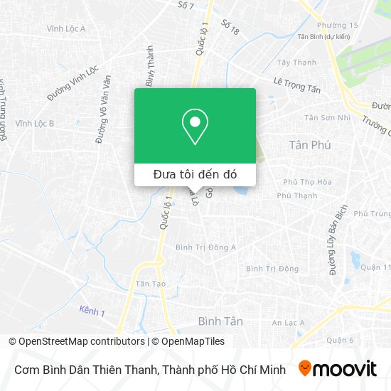 Bản đồ Cơm Bình Dân Thiên Thanh