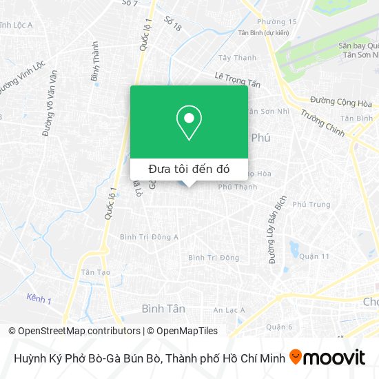 Bản đồ Huỳnh Ký Phở Bò-Gà Bún Bò
