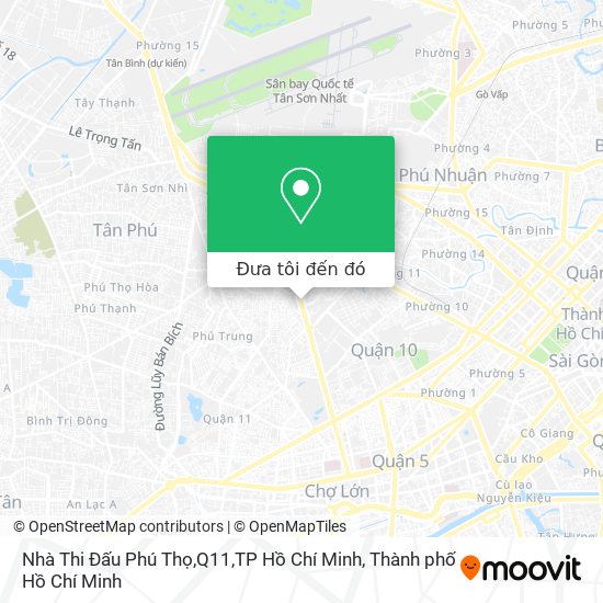 Bản đồ Nhà Thi Đấu Phú Thọ,Q11,TP Hồ Chí Minh
