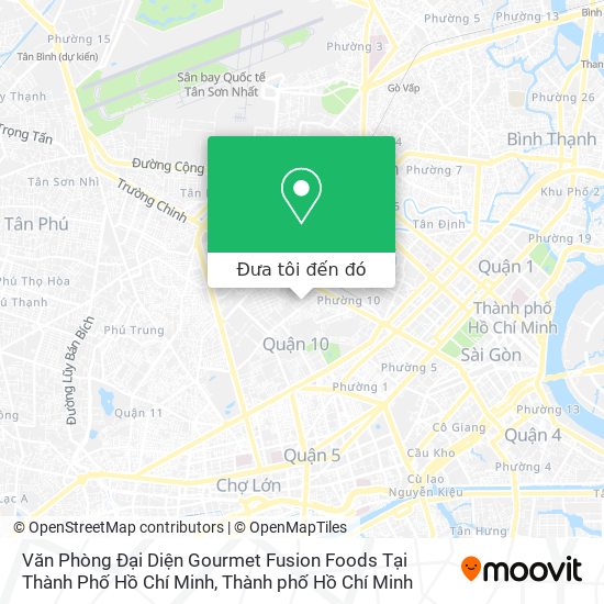 Bản đồ Văn Phòng Đại Diện Gourmet Fusion Foods Tại Thành Phố Hồ Chí Minh