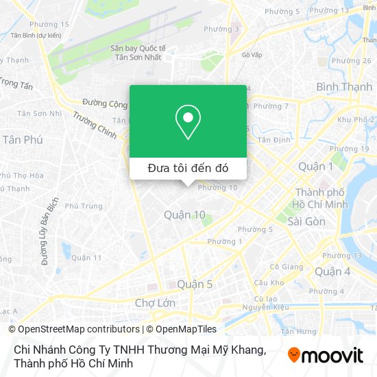 Bản đồ Chi Nhánh Công Ty TNHH Thương Mại Mỹ Khang