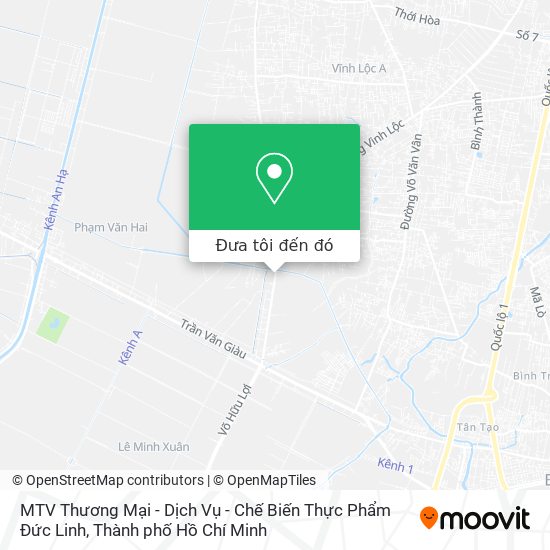Bản đồ MTV Thương Mại - Dịch Vụ - Chế Biến Thực Phẩm Đức Linh