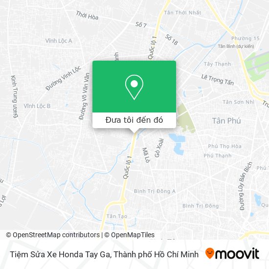Bản đồ Tiệm Sửa Xe Honda Tay Ga