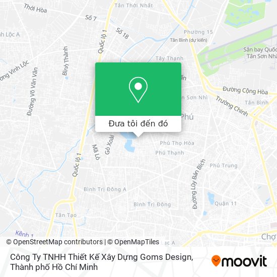 Bản đồ Công Ty TNHH Thiết Kế Xây Dựng Goms Design