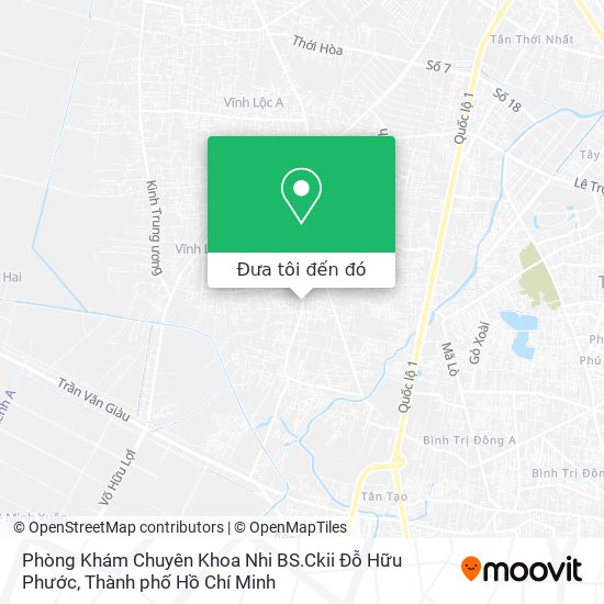 Bản đồ Phòng Khám Chuyên Khoa Nhi BS.Ckii Đỗ Hữu Phước