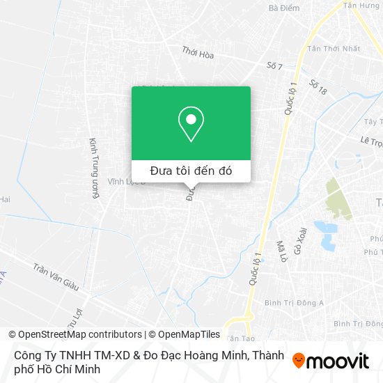 Bản đồ Công Ty TNHH TM-XD & Đo Đạc Hoàng Minh