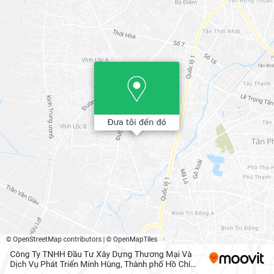 Bản đồ Công Ty TNHH Đầu Tư Xây Dựng Thương Mại Và Dịch Vụ Phát Triển Minh Hùng