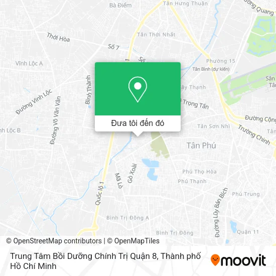 Bản đồ Trung Tâm Bồi Dưỡng Chính Trị Quận 8