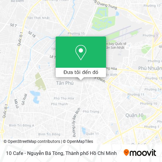 Bản đồ 10 Cafe - Nguyễn Bá Tòng