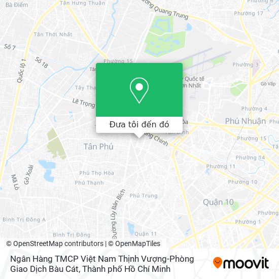 Bản đồ Ngân Hàng TMCP Việt Nam Thịnh Vượng-Phòng Giao Dịch Bàu Cát