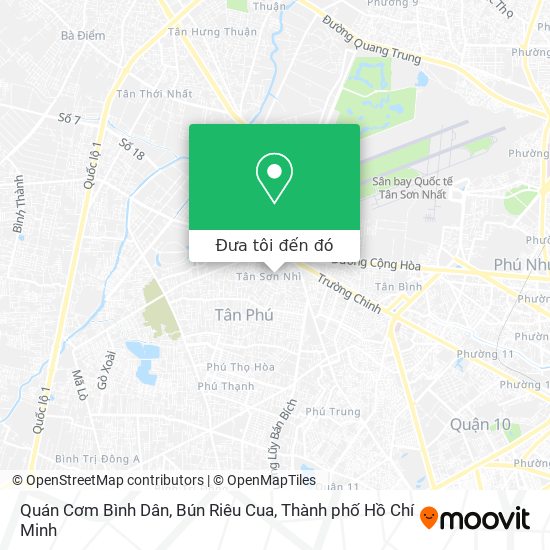 Bản đồ Quán Cơm Bình Dân, Bún Riêu Cua