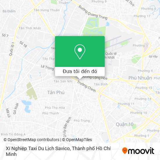 Bản đồ Xí Nghiệp Taxi Du Lịch Savico