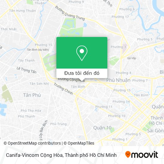 Bản đồ Canifa-Vincom Cộng Hòa