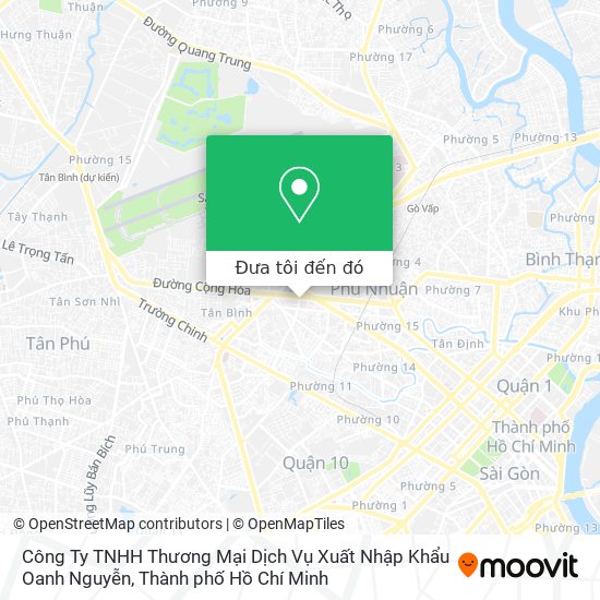 Bản đồ Công Ty TNHH Thương Mại Dịch Vụ Xuất Nhập Khẩu Oanh Nguyễn