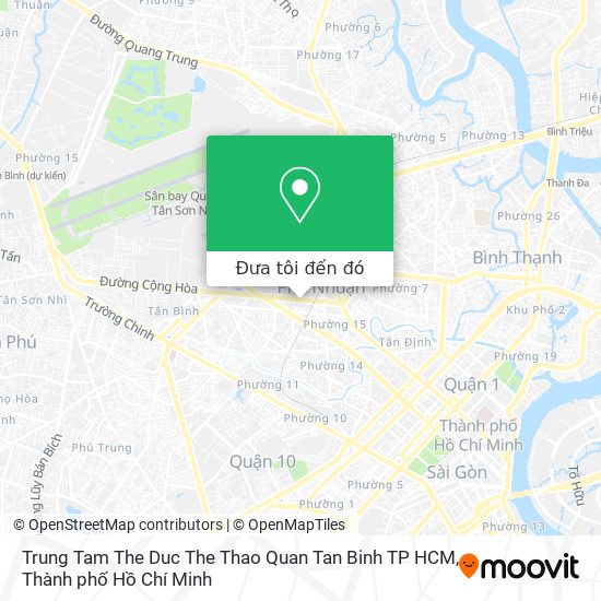 Bản đồ Trung Tam The Duc The Thao Quan Tan Binh TP HCM