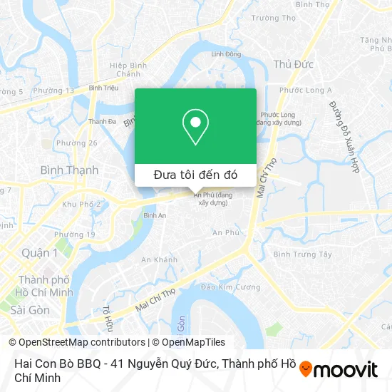 Bản đồ Hai Con Bò BBQ - 41 Nguyễn Quý Đức