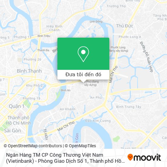 Bản đồ Ngân Hàng TM CP Công Thương Việt Nam (Vietinbank) - Phòng Giao Dịch Số 1