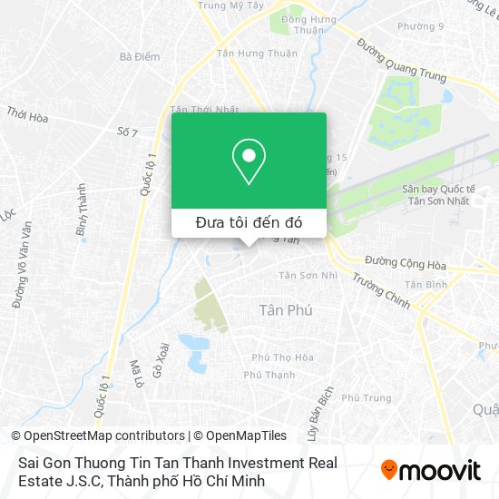 Bản đồ Sai Gon Thuong Tin Tan Thanh Investment Real Estate J.S.C