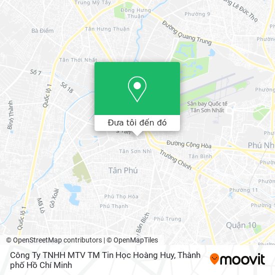 Bản đồ Công Ty TNHH MTV TM Tin Học Hoàng Huy