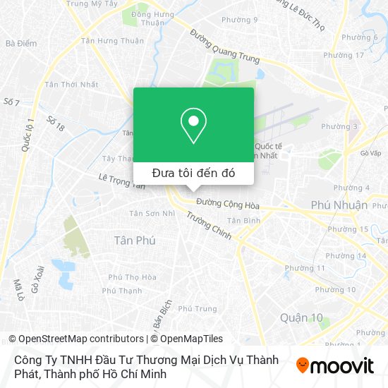 Bản đồ Công Ty TNHH Đầu Tư Thương Mại Dịch Vụ Thành Phát