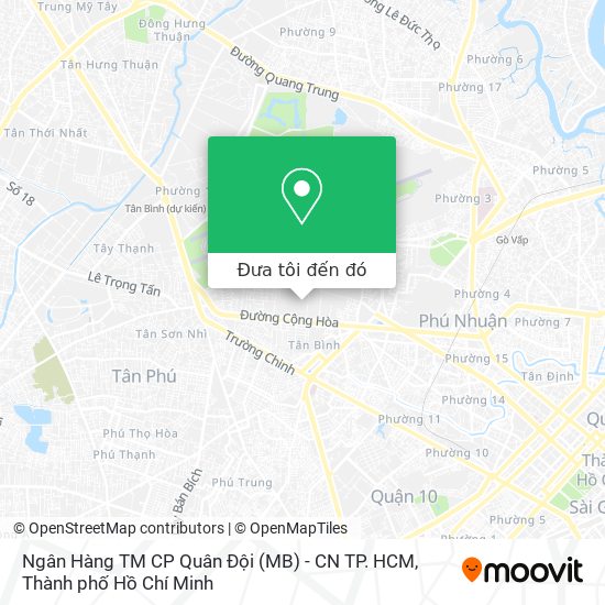 Bản đồ Ngân Hàng TM CP Quân Đội (MB) - CN TP. HCM