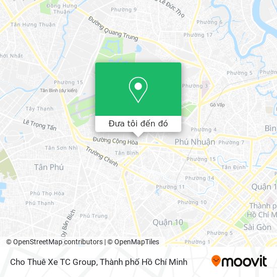 Bản đồ Cho Thuê Xe TC Group