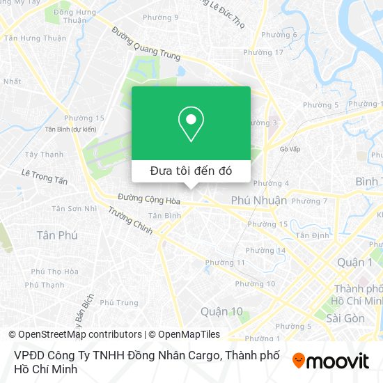 Bản đồ VPĐD Công Ty TNHH Đồng Nhân Cargo