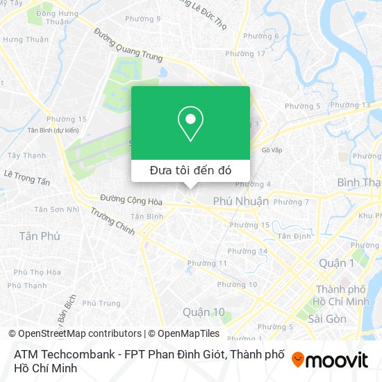 Bản đồ ATM Techcombank - FPT Phan Đình Giót