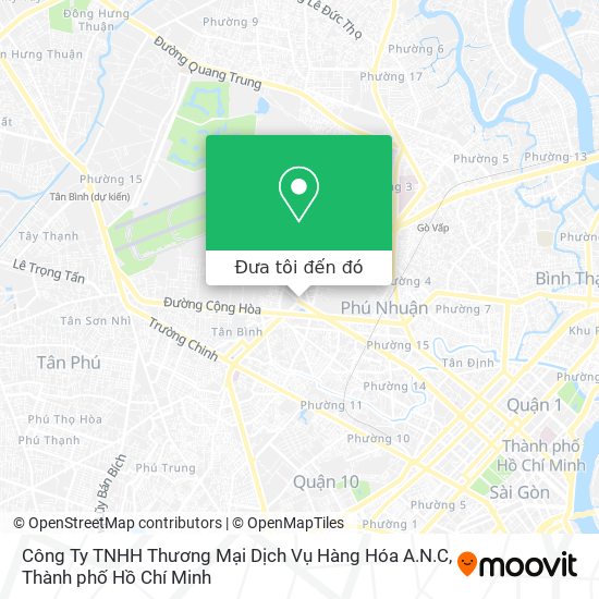 Bản đồ Công Ty TNHH Thương Mại Dịch Vụ Hàng Hóa A.N.C