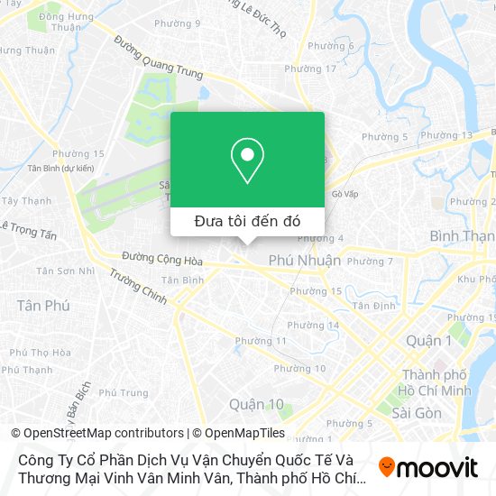 Bản đồ Công Ty Cổ Phần Dịch Vụ Vận Chuyển Quốc Tế Và Thương Mại Vinh Vân Minh Vân