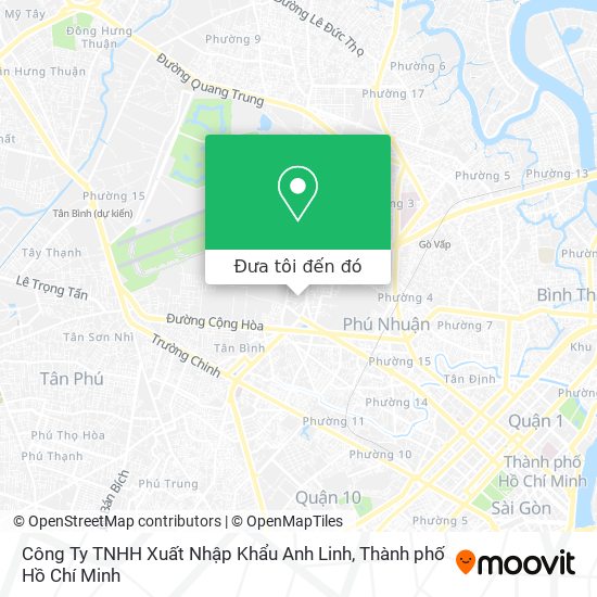 Bản đồ Công Ty TNHH Xuất Nhập Khẩu Anh Linh