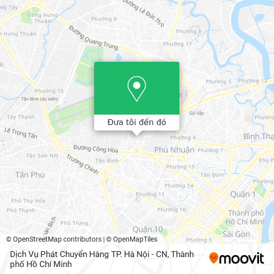 Bản đồ Dịch Vụ Phát Chuyển Hàng TP. Hà Nội - CN