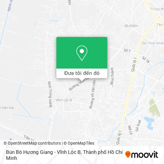 Bản đồ Bún Bò Hương Giang - Vĩnh Lộc B