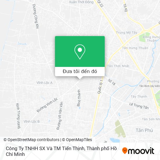 Bản đồ Công Ty TNHH SX Và TM Tiến Thịnh