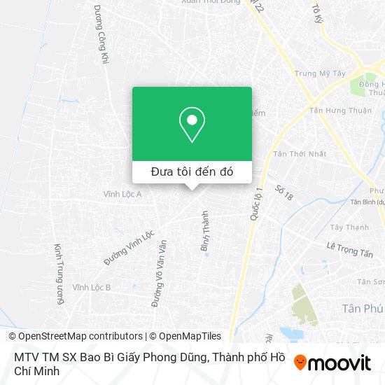 Bản đồ MTV TM SX Bao Bì Giấy Phong Dũng
