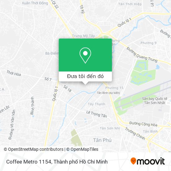 Bản đồ Coffee Metro 1154